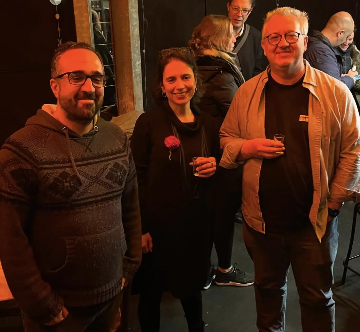 Friends raise a glass of Port together